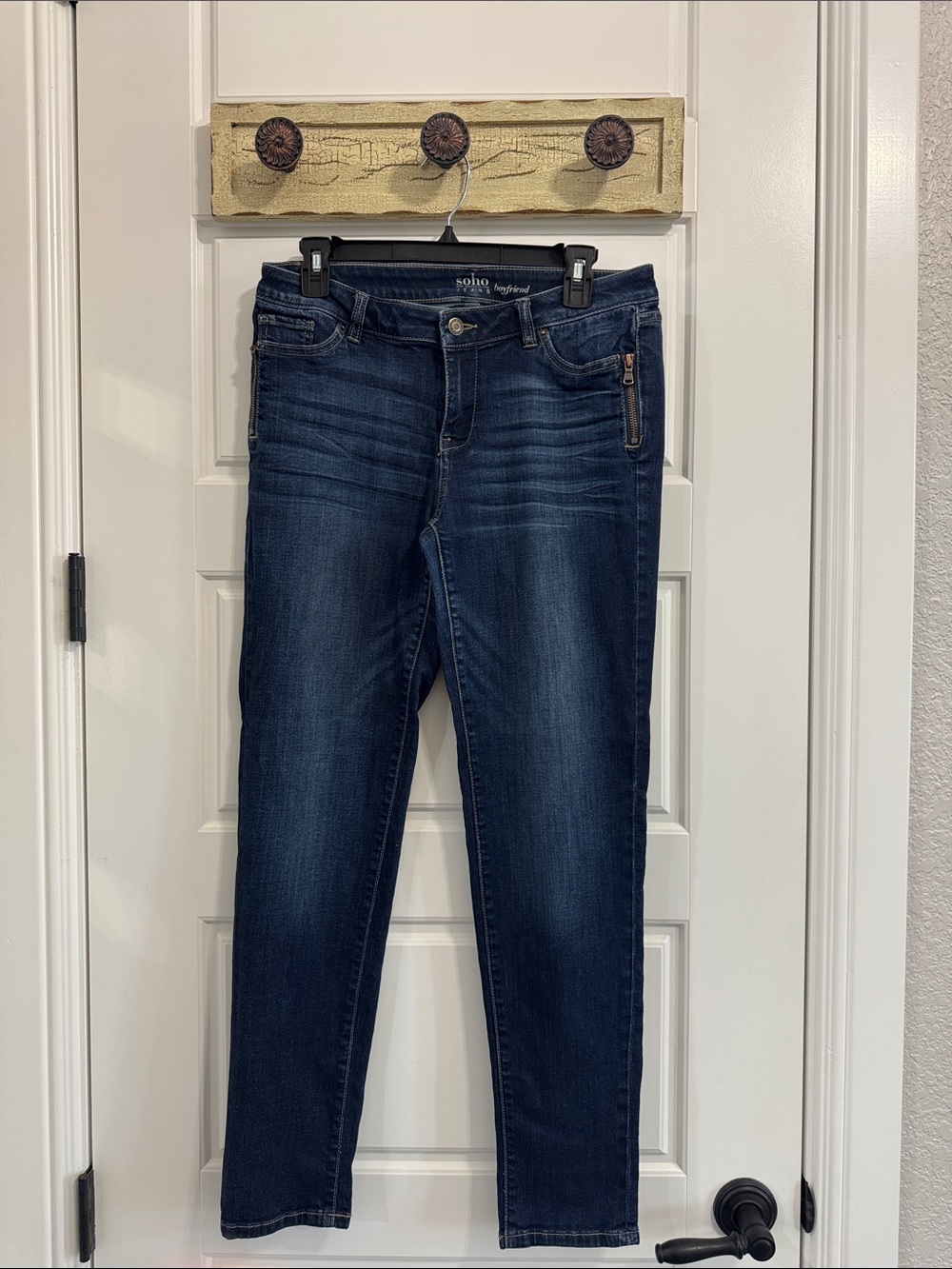 💕 Cute Boyfriend Jeans in Dark Blue Wash ✨